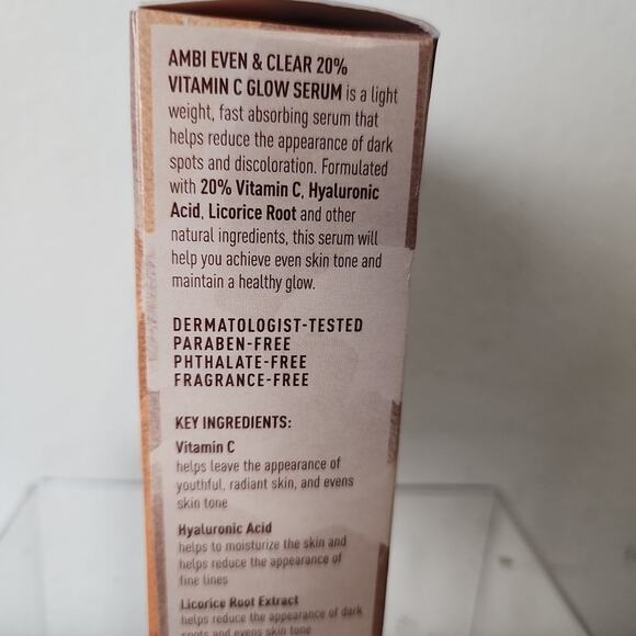 Ambi Even & Clear Vitamin C Infused Glow Serum for All Skin Types to help Cle... - Picture 4 of 4